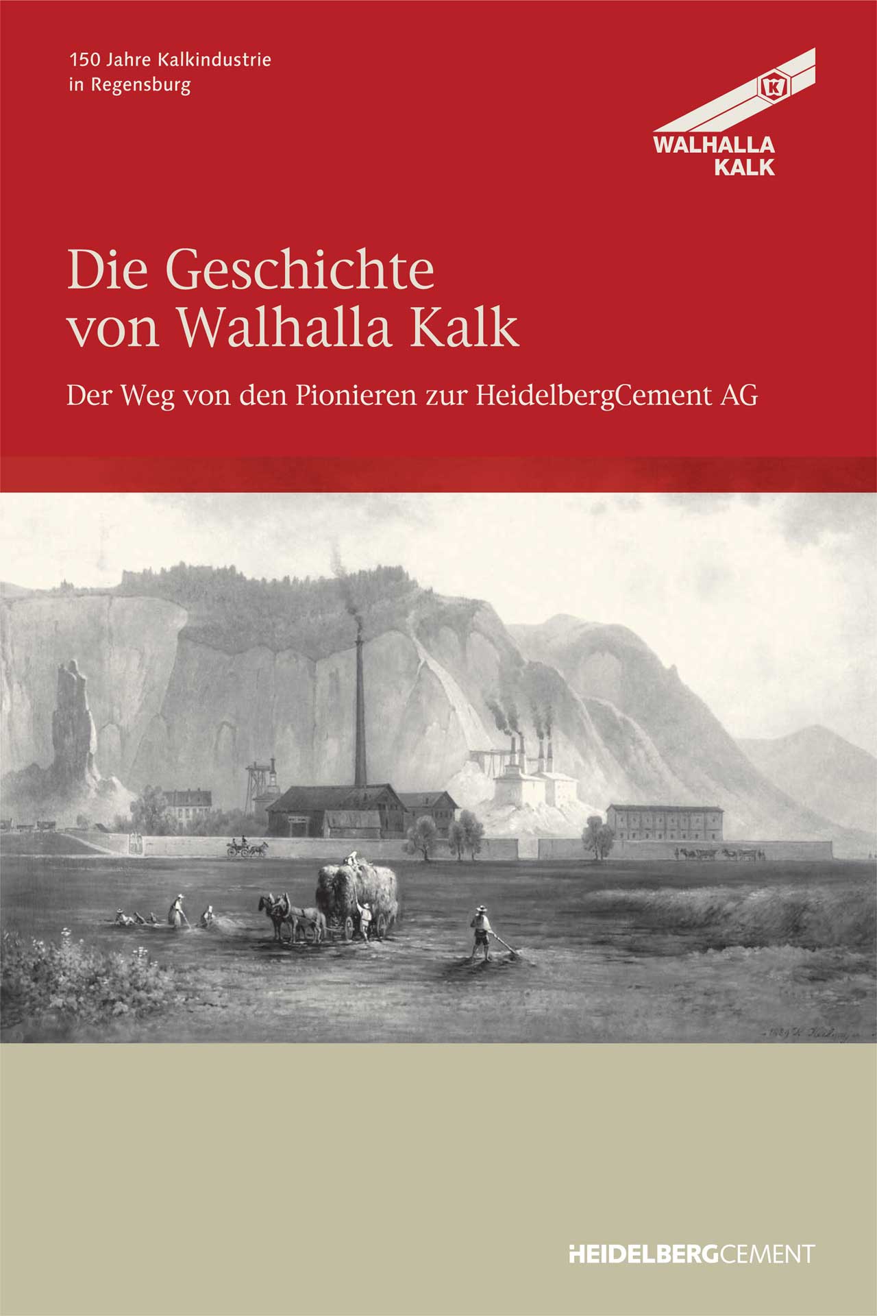 Broschüre mit dem Aufdruck "Die Geschichte von Walhalla Kalk"