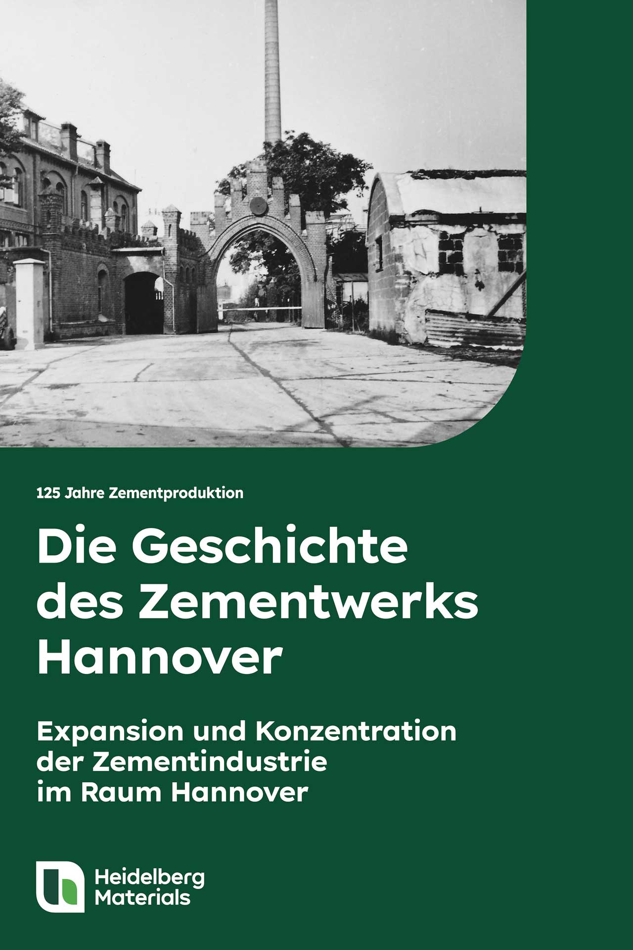 Broschüre mit der Aufschrift "Die Geschichte des Zementwerks Hannover"